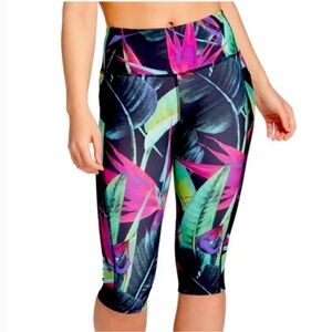 DSG High Rise Crop Leggings with Tropical Leaf Print